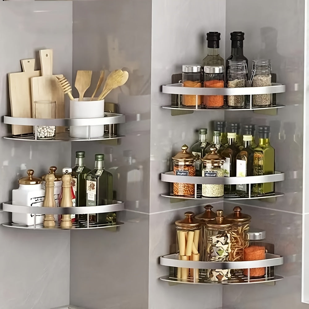 AluStark: Mensola da parete per bagno – mensola angolare in alluminio moderno, multifunzionale e salvaspazio senza forare per l&