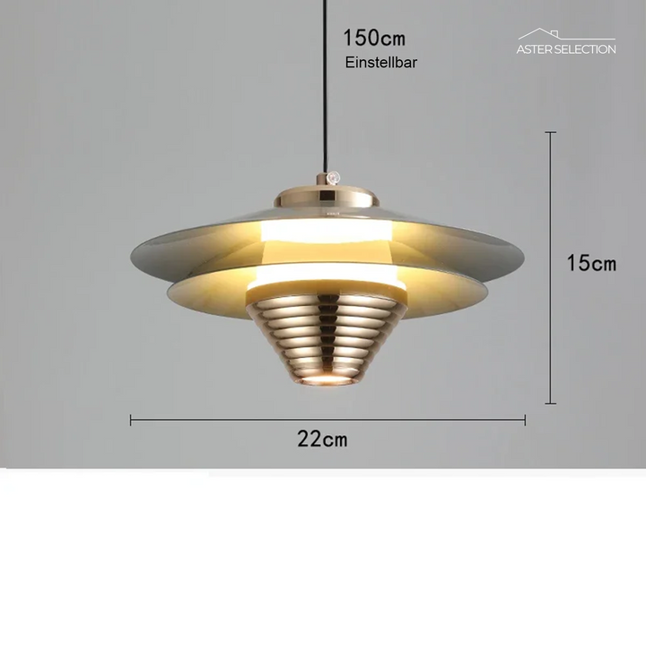 AlumaGlow: Lampada a sospensione LED in alluminio – Luce elegante per spazi moderni