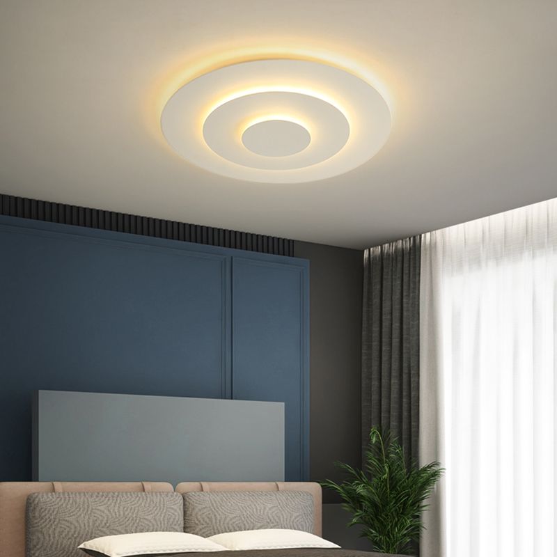 Alvera: Lampada da soffitto LED rotonda moderna in bianco – per soggiorno e camera da letto