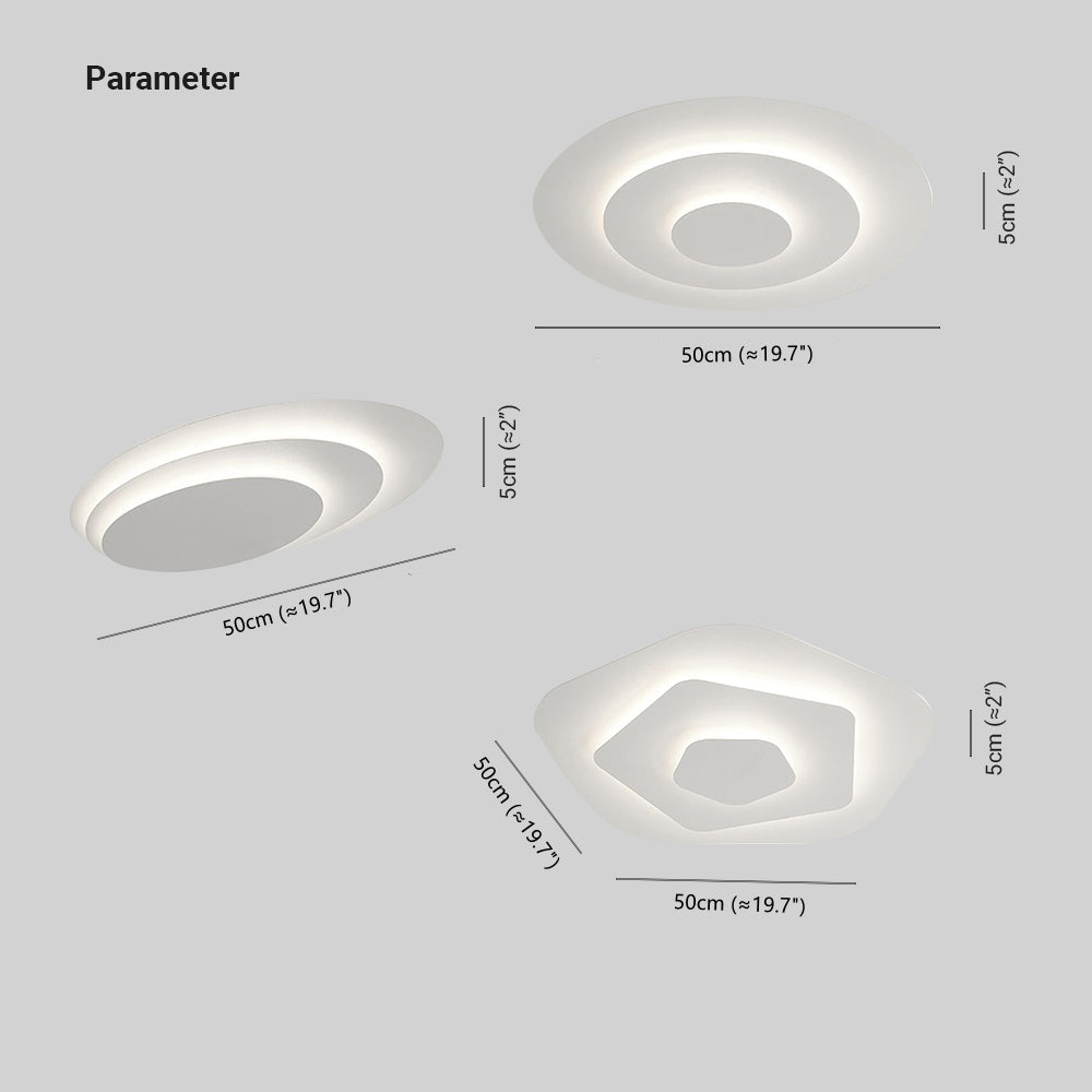 Alvera: Lampada da soffitto LED rotonda moderna in bianco – per soggiorno e camera da letto