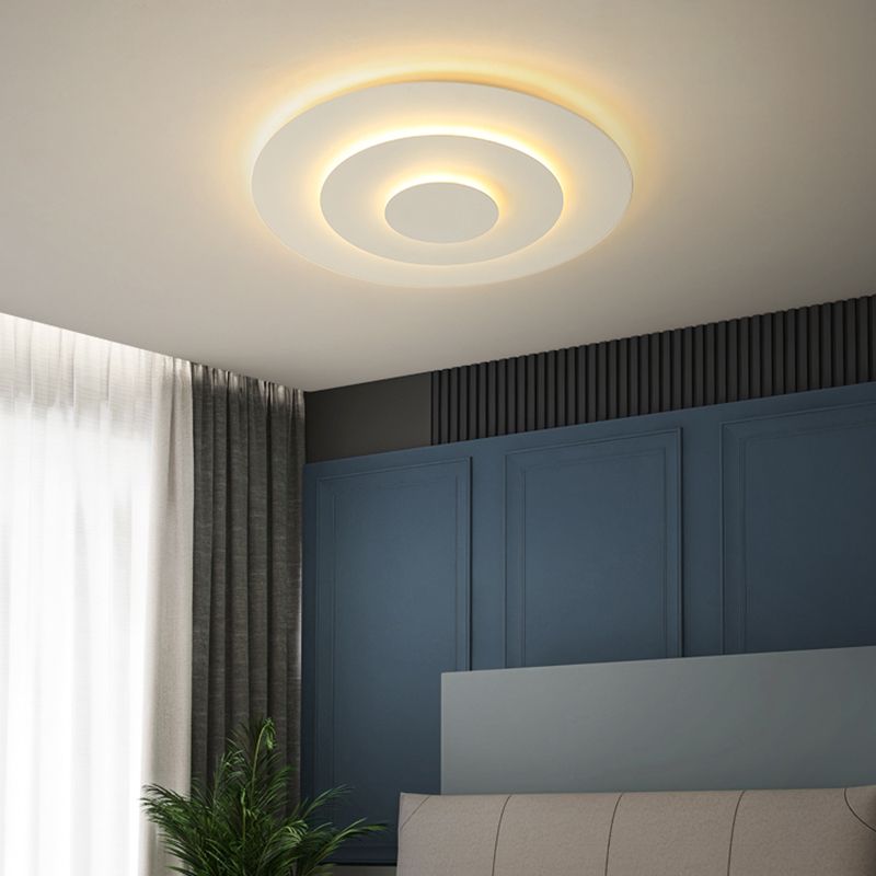 Alvera: Lampada da soffitto LED rotonda moderna in bianco – per soggiorno e camera da letto