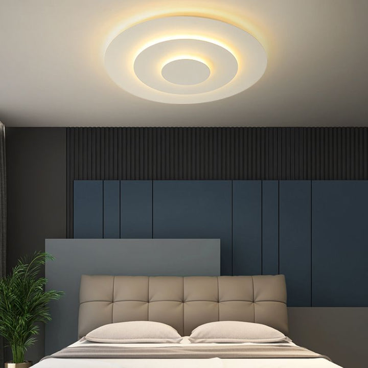 Alvera: Lampada da soffitto LED rotonda moderna in bianco – per soggiorno e camera da letto