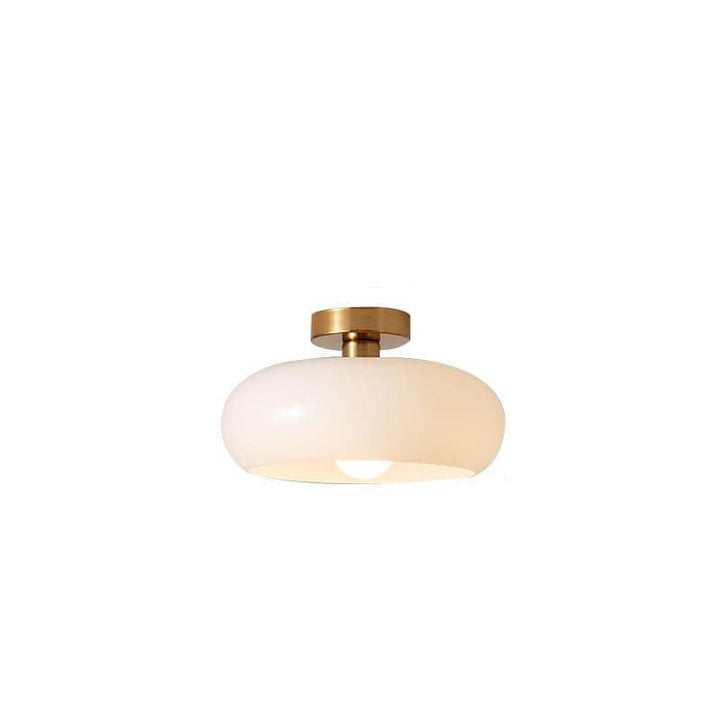 AmberLicht: Lampada da soffitto in vetro rotondo nel caldo tono ambra