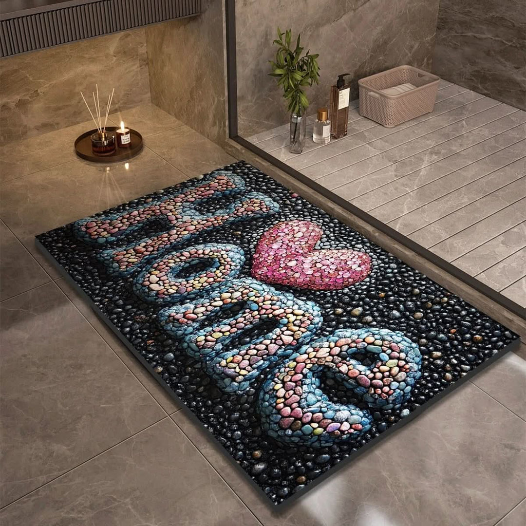 AquaLite: tappetino da bagno in terra di diatomee con assorbimento naturale dell&