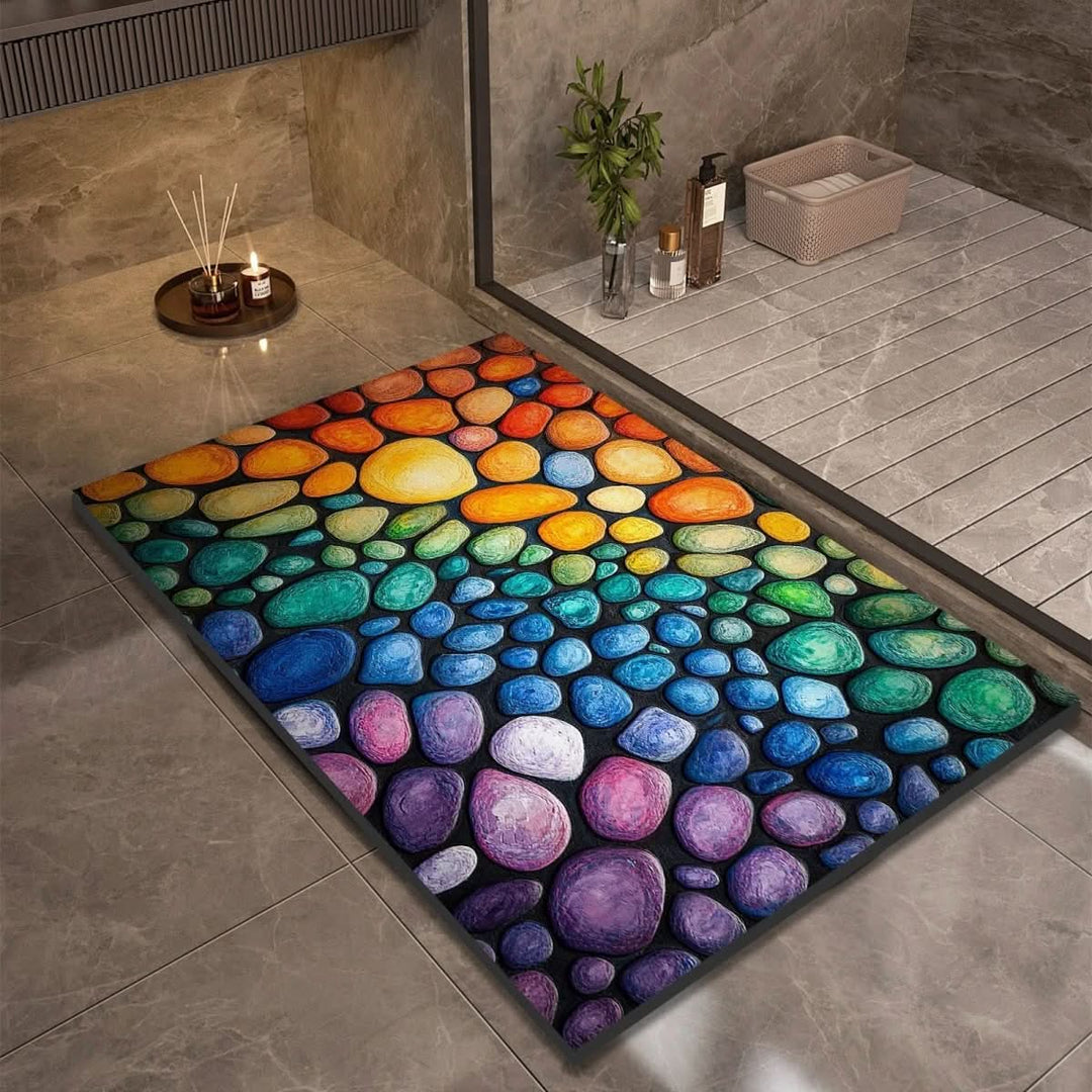 AquaLite: tappetino da bagno in terra di diatomee con assorbimento naturale dell&