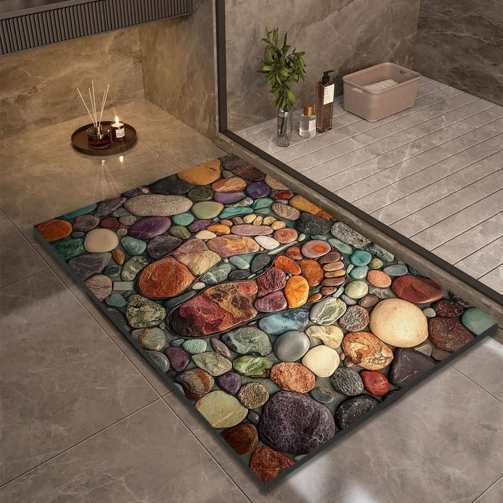 AquaLite: tappetino da bagno in terra di diatomee con assorbimento naturale dell&