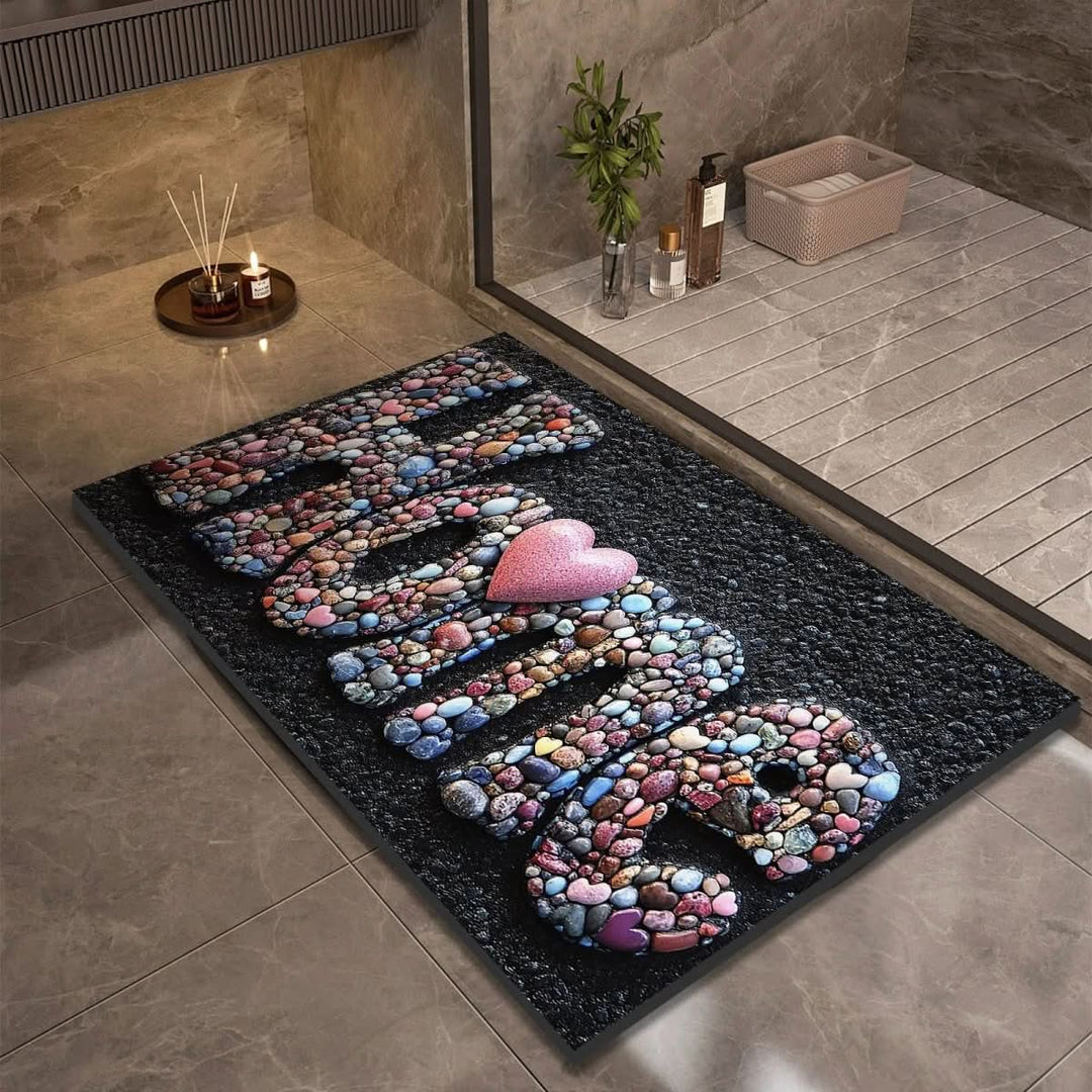 AquaLite: tappetino da bagno in terra di diatomee con assorbimento naturale dell&