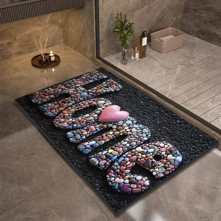 AquaLite: tappetino da bagno in terra di diatomee con assorbimento naturale dell&