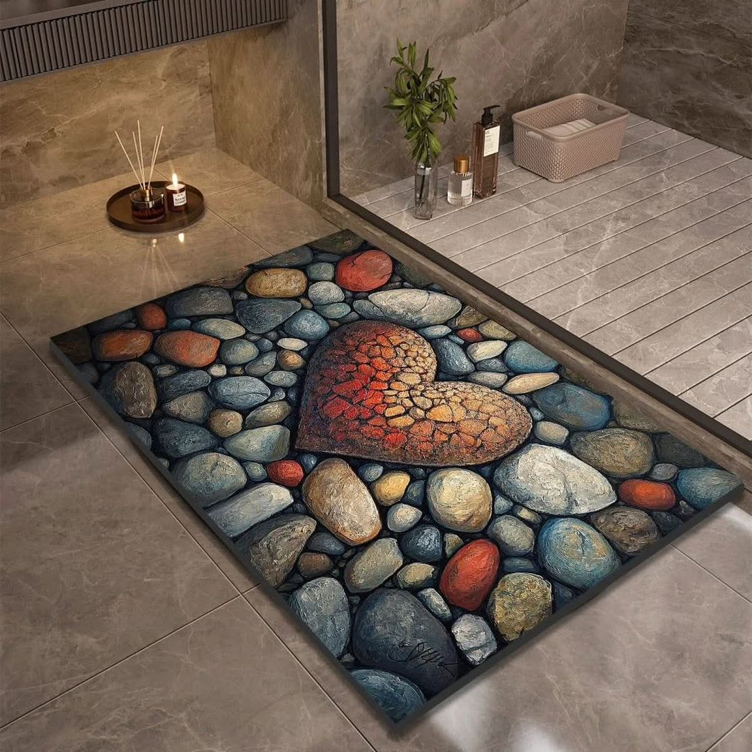 AquaLite: tappetino da bagno in terra di diatomee con assorbimento naturale dell&