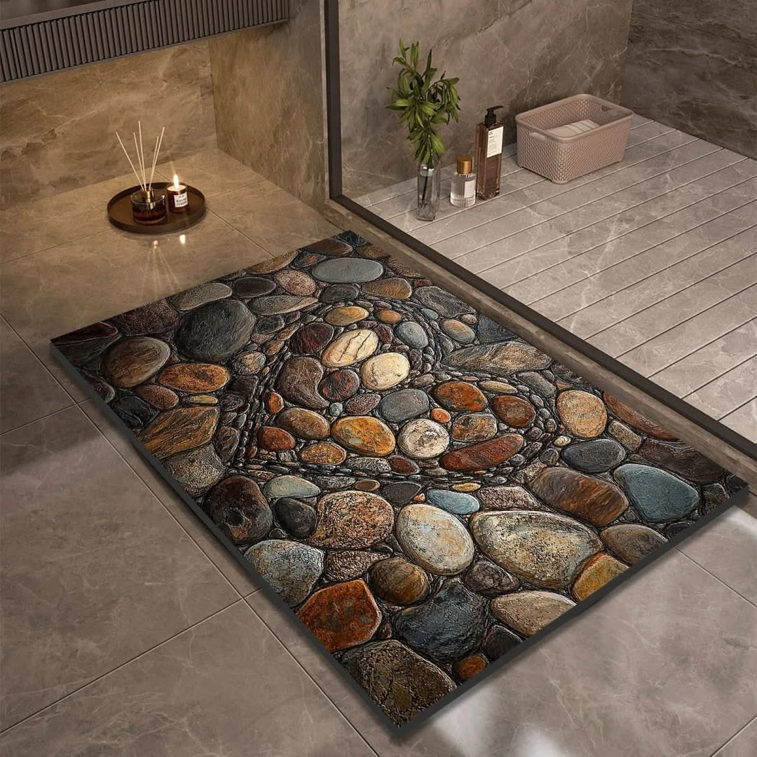 AquaLite: tappetino da bagno in terra di diatomee con assorbimento naturale dell&