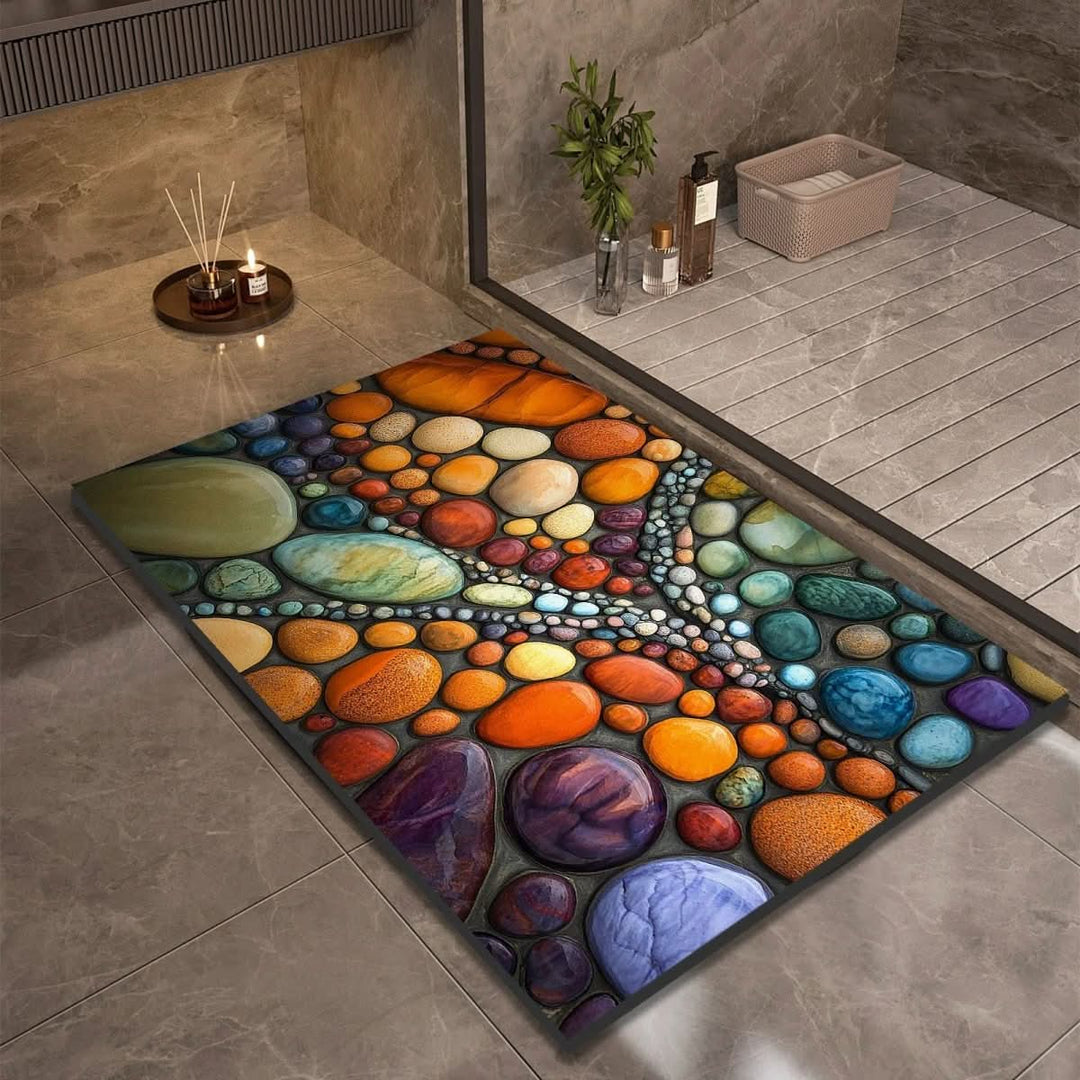 AquaLite: tappetino da bagno in terra di diatomee con assorbimento naturale dell&