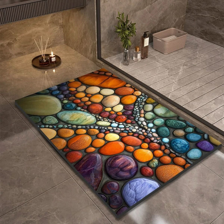 AquaLite: tappetino da bagno in terra di diatomee con assorbimento naturale dell&