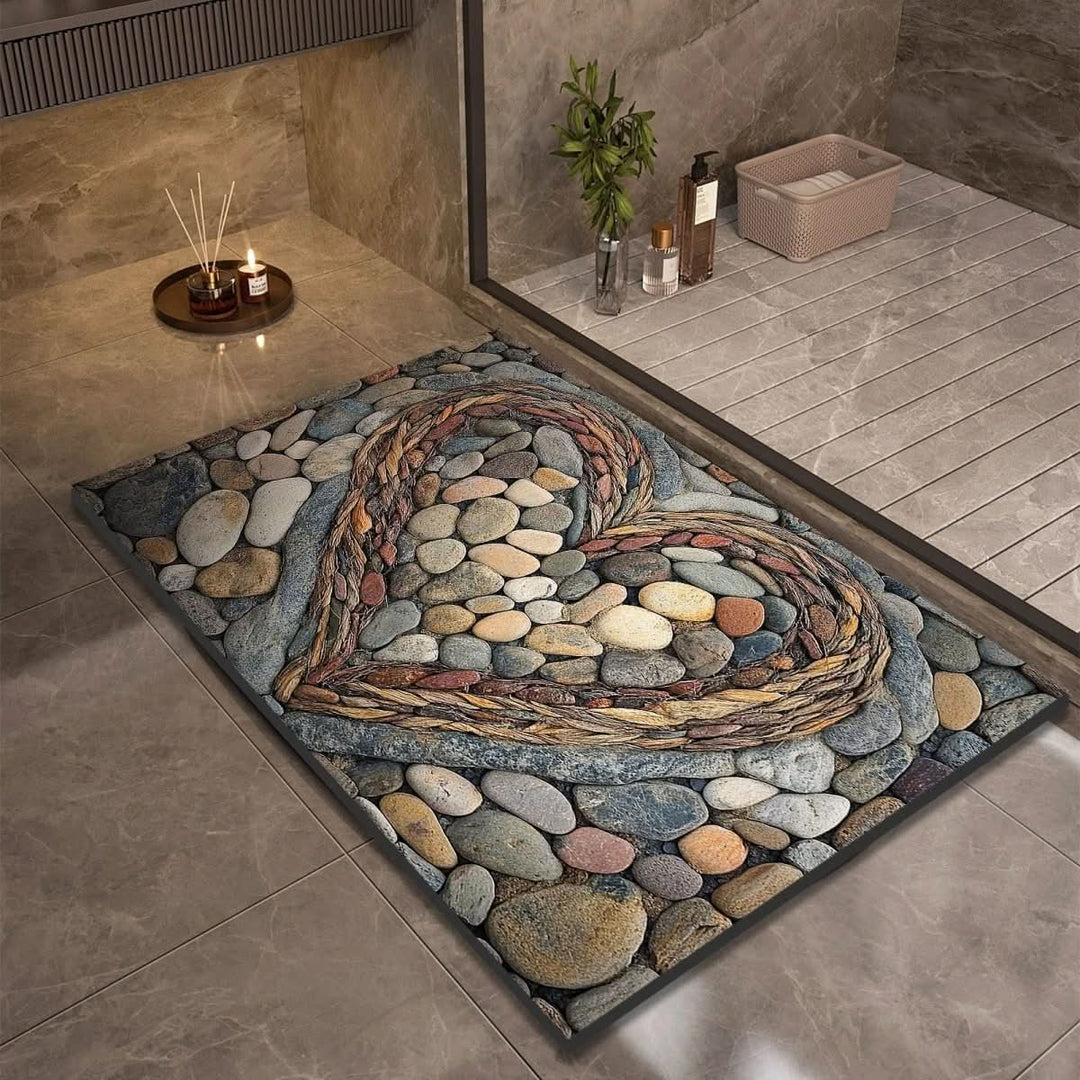 AquaLite: tappetino da bagno in terra di diatomee con assorbimento naturale dell&