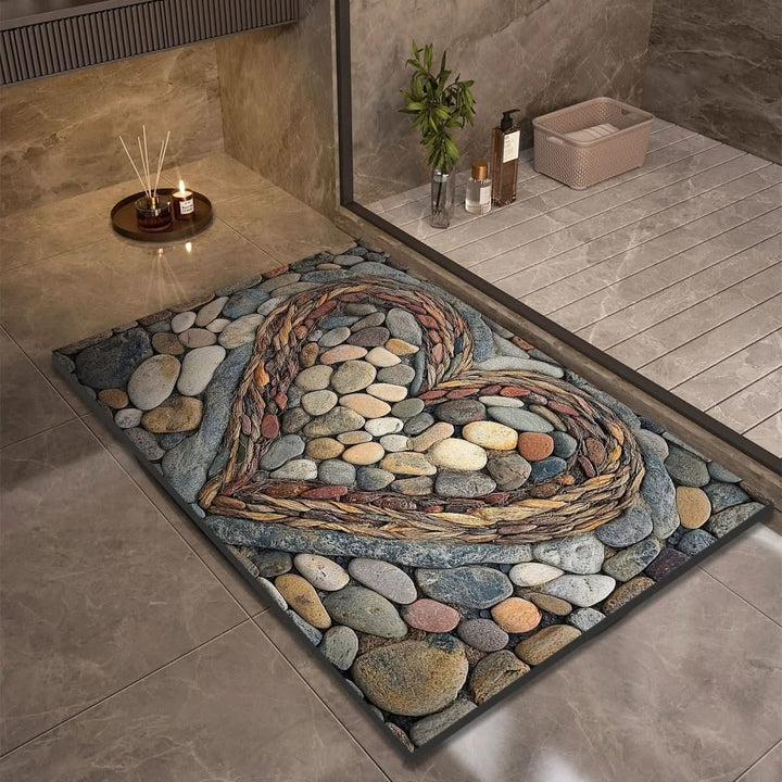 AquaLite: tappetino da bagno in terra di diatomee con assorbimento naturale dell&