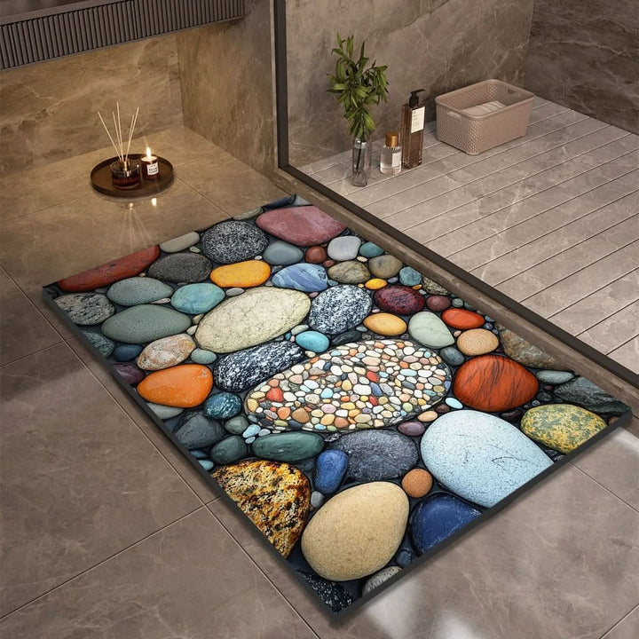 AquaLite: tappetino da bagno in terra di diatomee con assorbimento naturale dell&