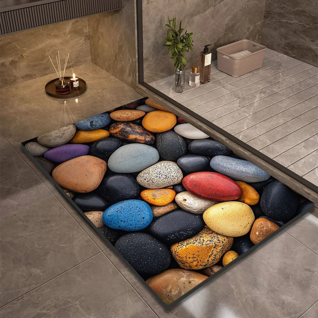 AquaLite: tappetino da bagno in terra di diatomee con assorbimento naturale dell&