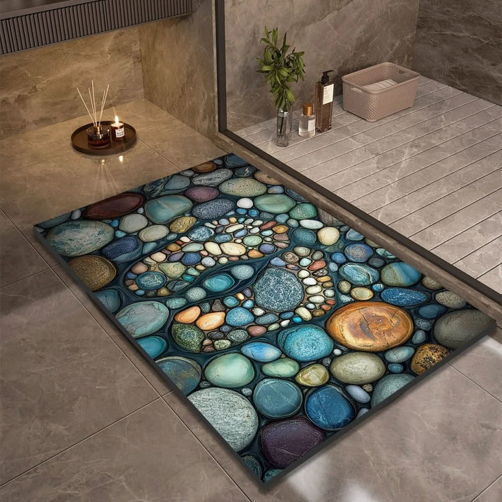 AquaLite: tappetino da bagno in terra di diatomee con assorbimento naturale dell&