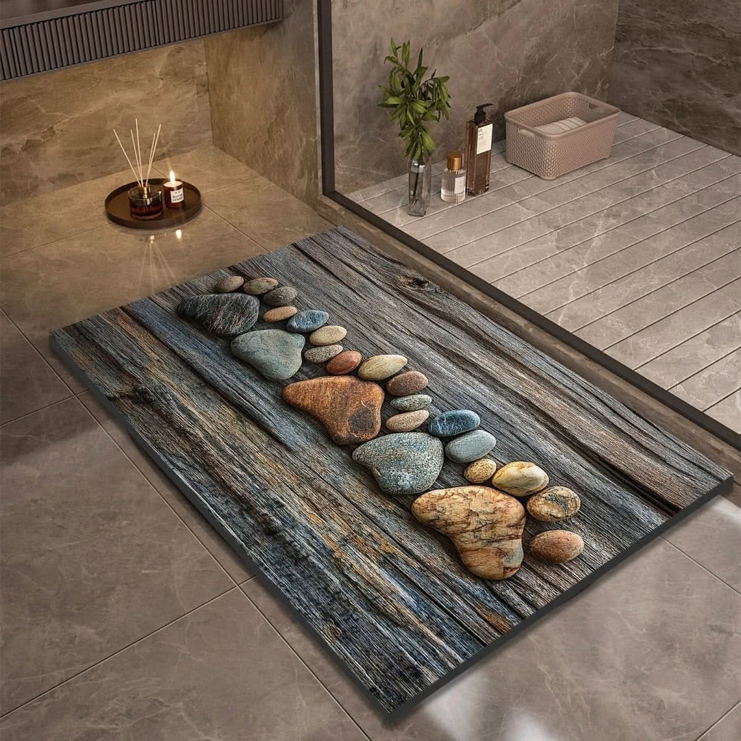 AquaLite: tappetino da bagno in terra di diatomee con assorbimento naturale dell&