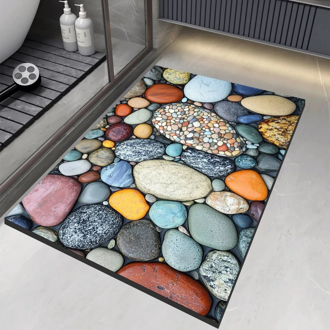 AquaLite: tappetino da bagno in terra di diatomee con assorbimento naturale dell&