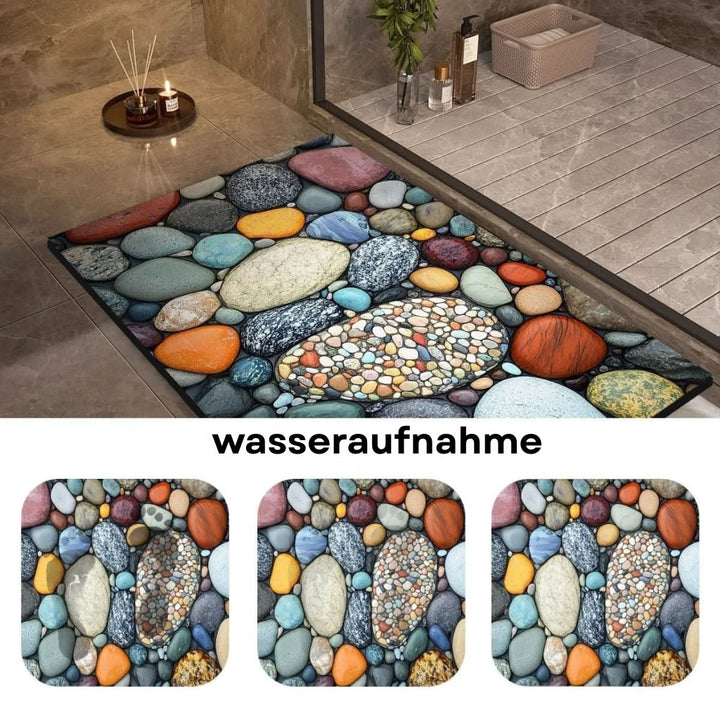 AquaLite: tappetino da bagno in terra di diatomee con assorbimento naturale dell&