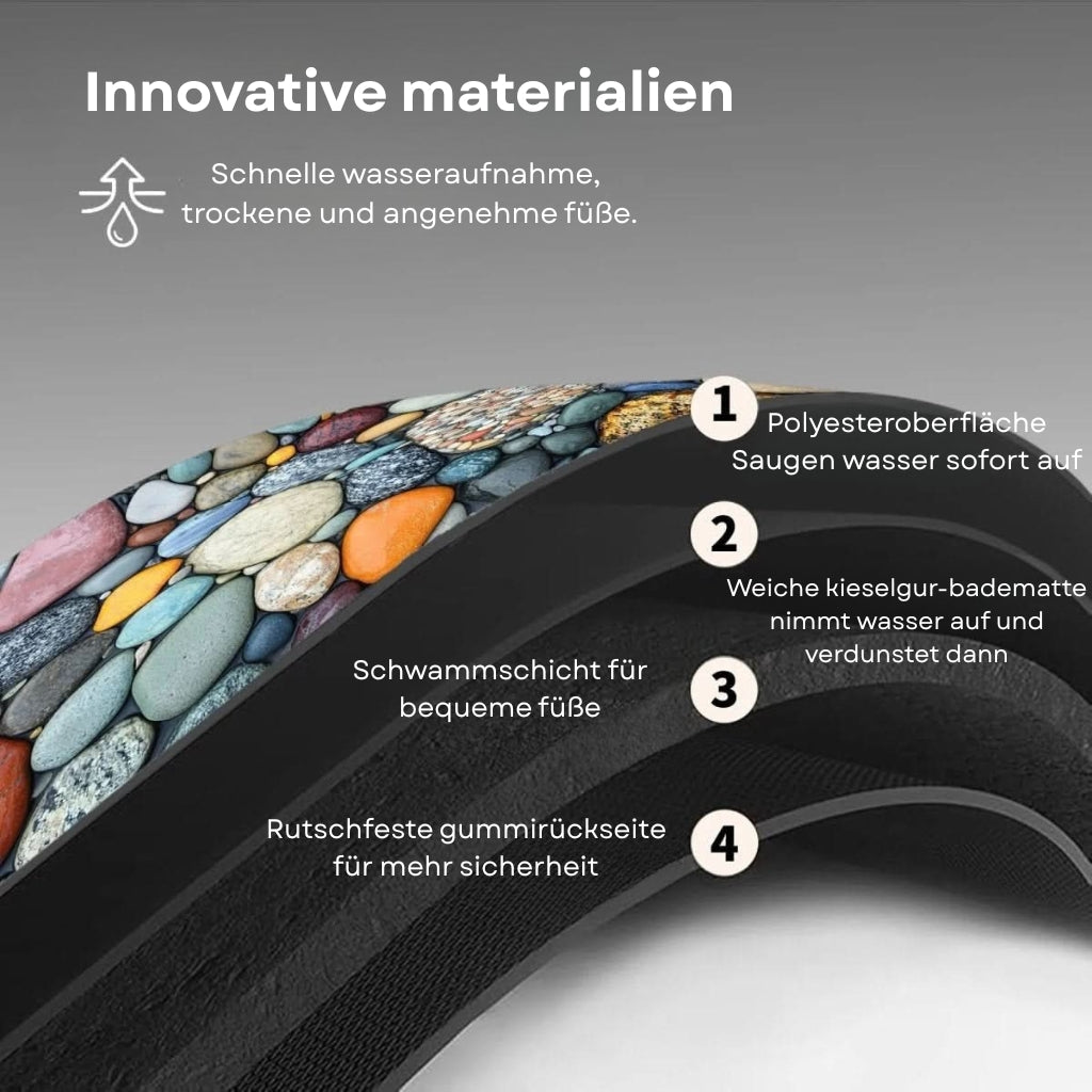 AquaLite: tappetino da bagno in terra di diatomee con assorbimento naturale dell&