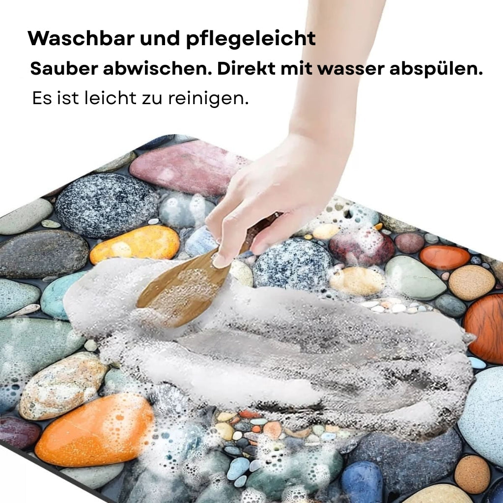 AquaLite: tappetino da bagno in terra di diatomee con assorbimento naturale dell&