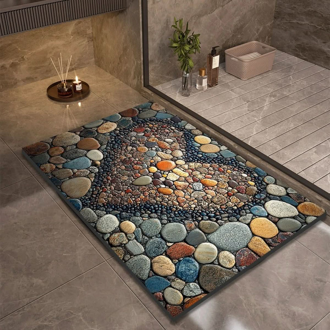AquaLite: tappetino da bagno in terra di diatomee con assorbimento naturale dell&