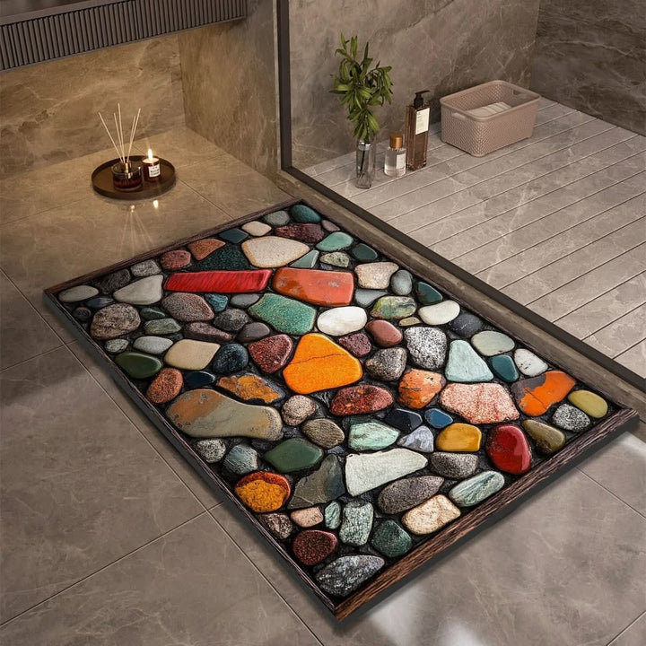 AquaLite: tappetino da bagno in terra di diatomee con assorbimento naturale dell&