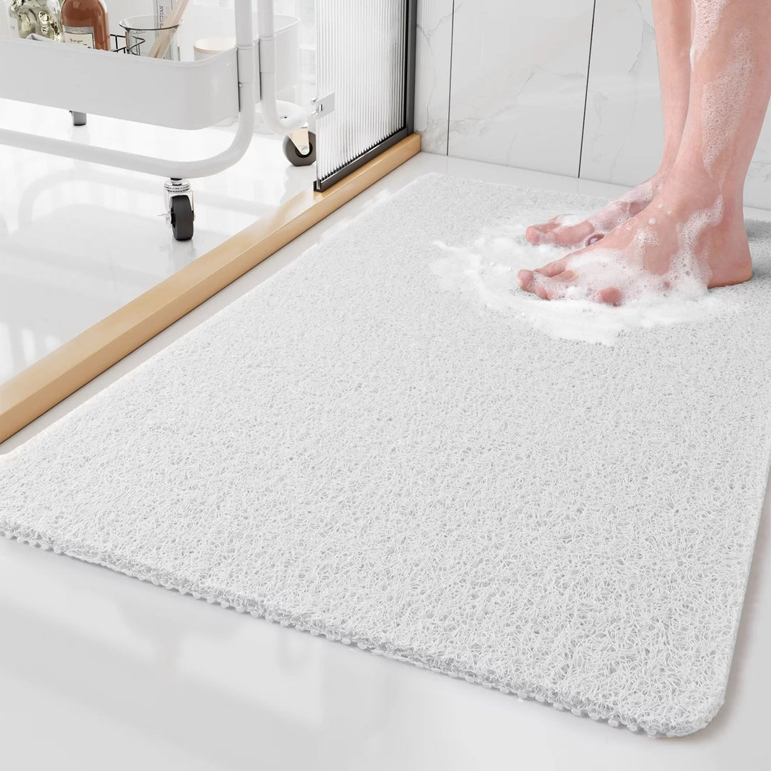 AquaSoft: Tappetino da doccia antiscivolo – Morbido tappetino da bagno antibatterico per doccia e vasca da bagno