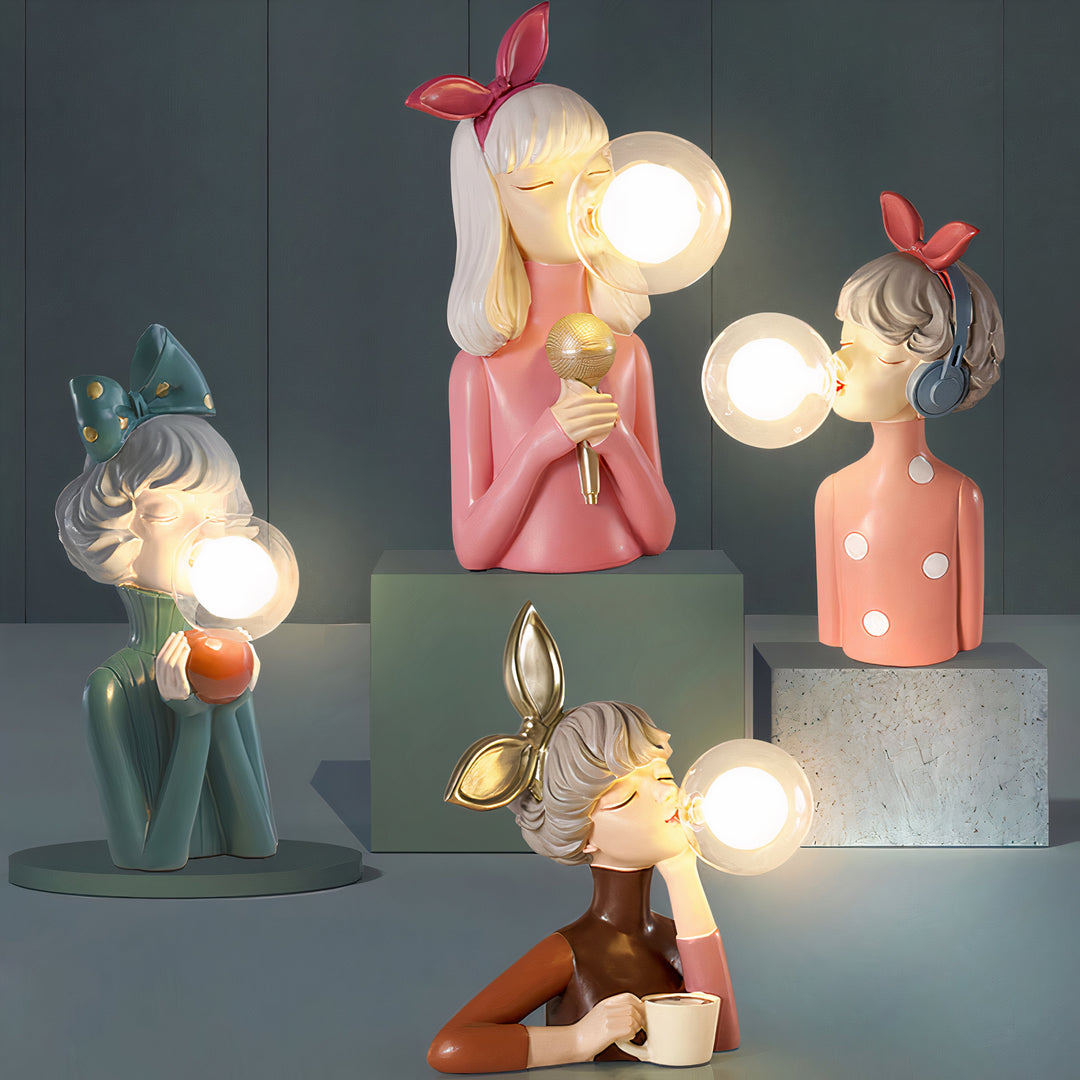 Artisan Sisters: Lampada da tavolo designer in legno e vetro – luce calda per una casa moderna