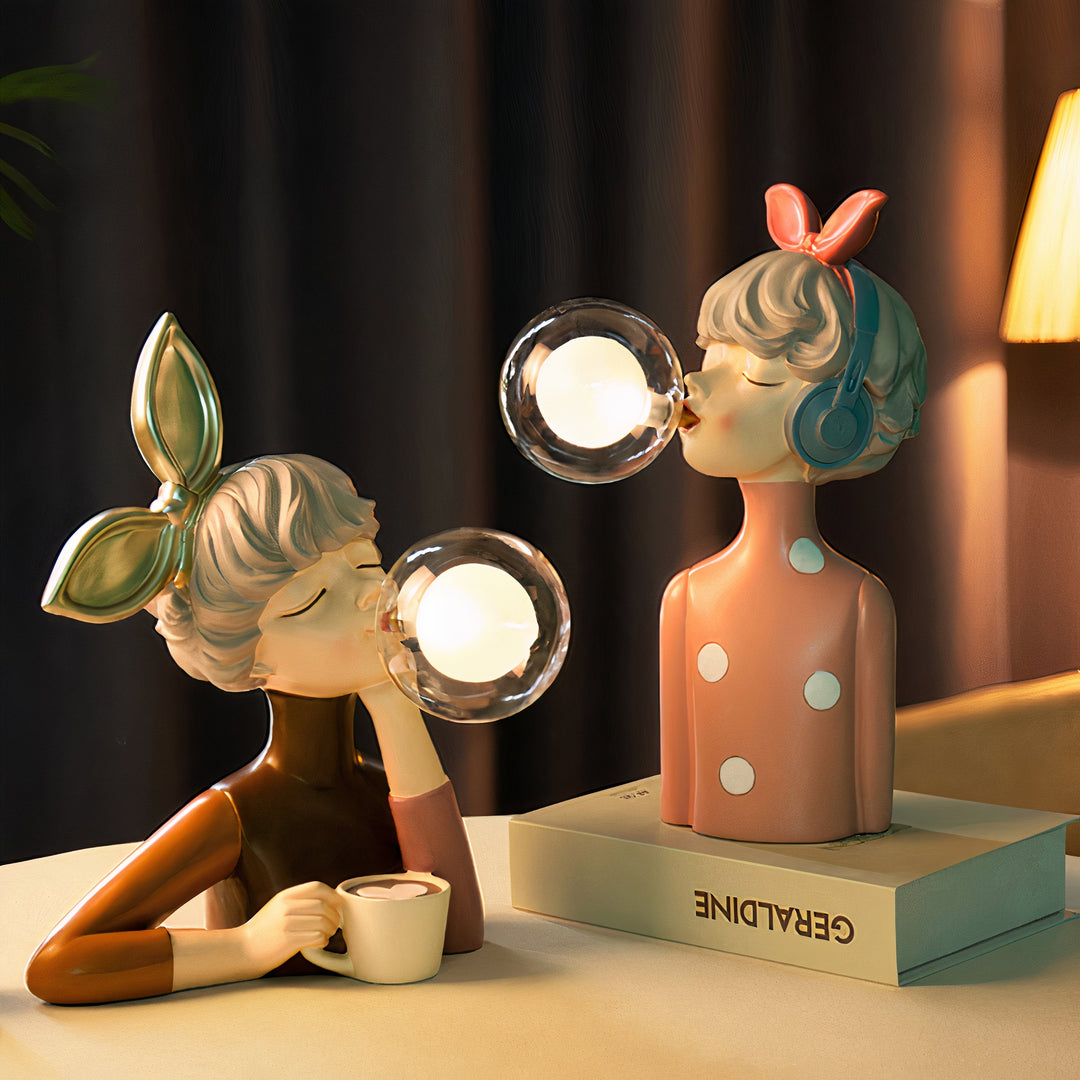 Artisan Sisters: Lampada da tavolo designer in legno e vetro – luce calda per una casa moderna