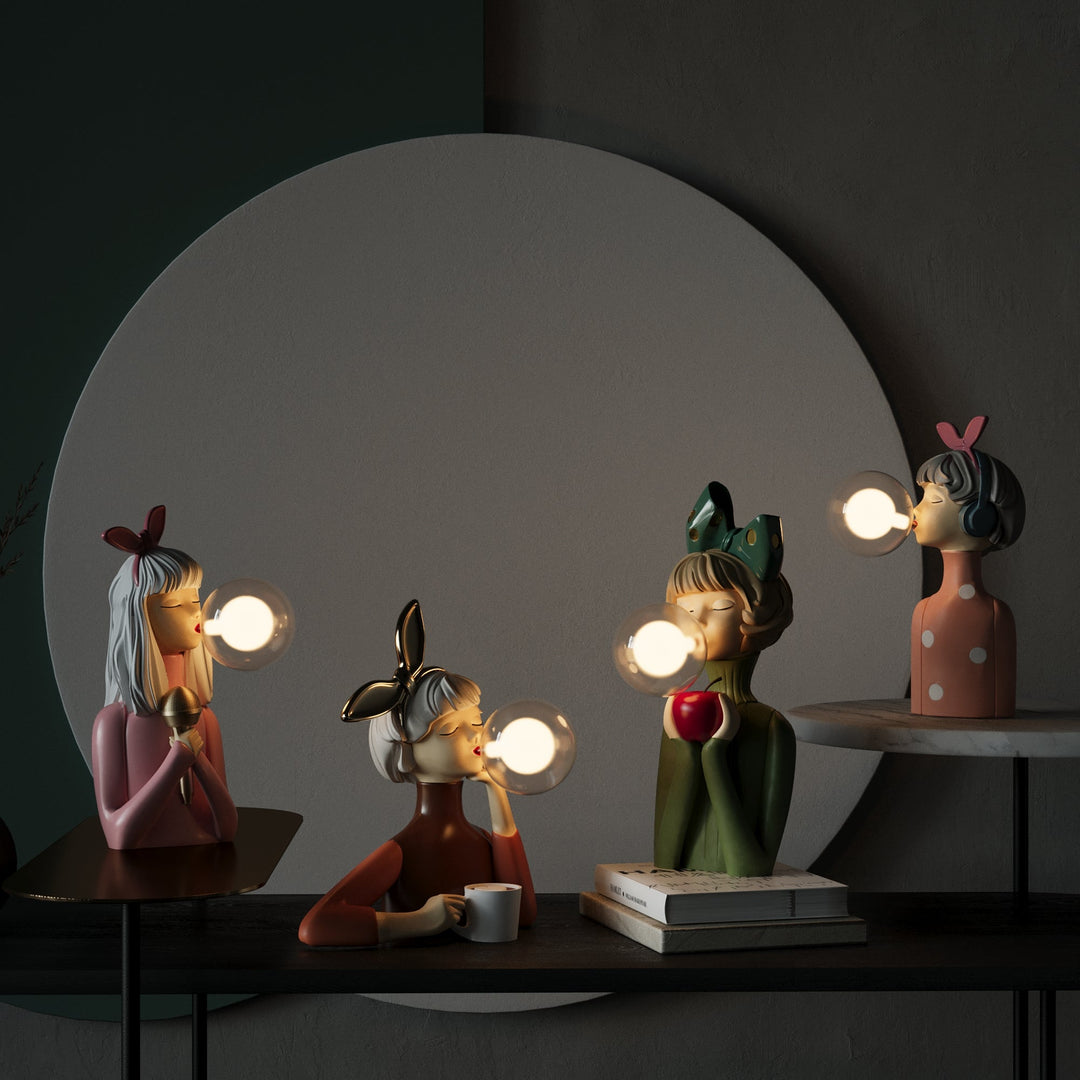 Artisan Sisters: Lampada da tavolo designer in legno e vetro – luce calda per una casa moderna