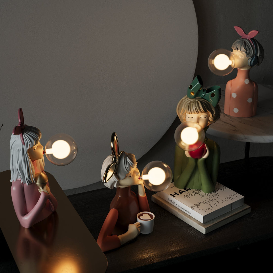 Artisan Sisters: Lampada da tavolo designer in legno e vetro – luce calda per una casa moderna