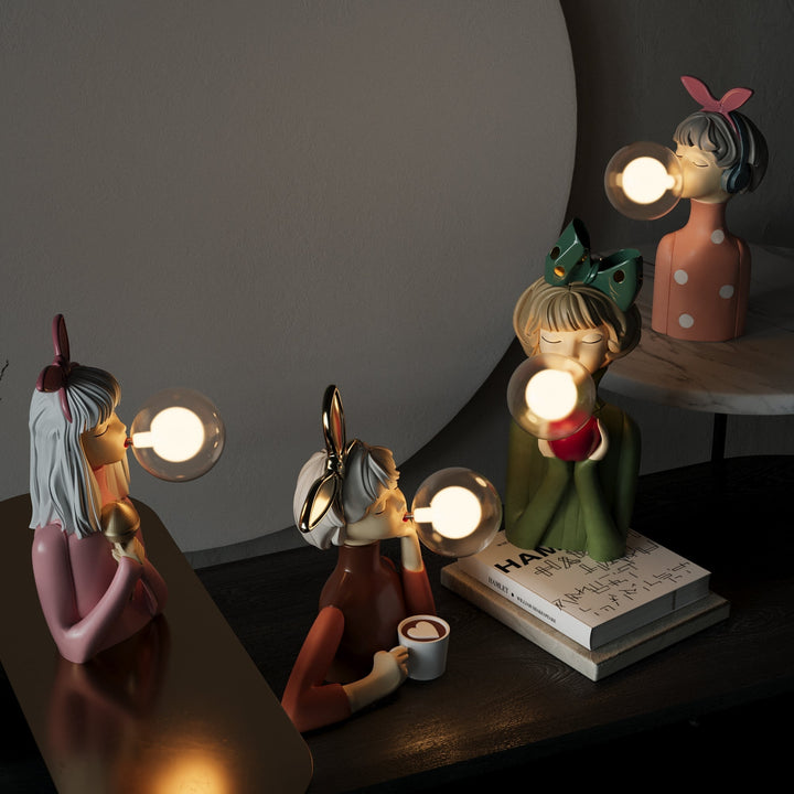Artisan Sisters: Lampada da tavolo designer in legno e vetro – luce calda per una casa moderna