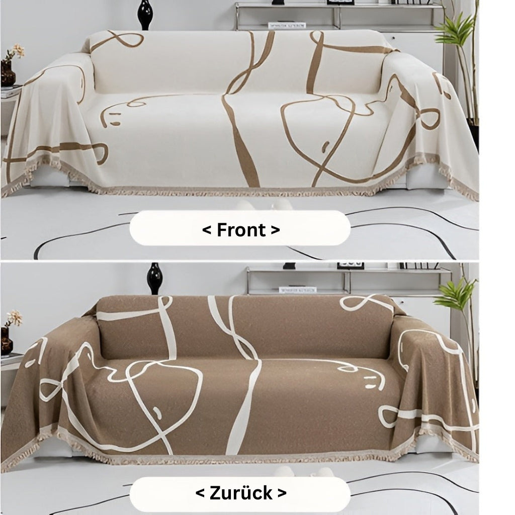 ArturaWeave: Rivestimento per divano in design astratto in morbido chenille con utilizzo doppio – per divano e lounge