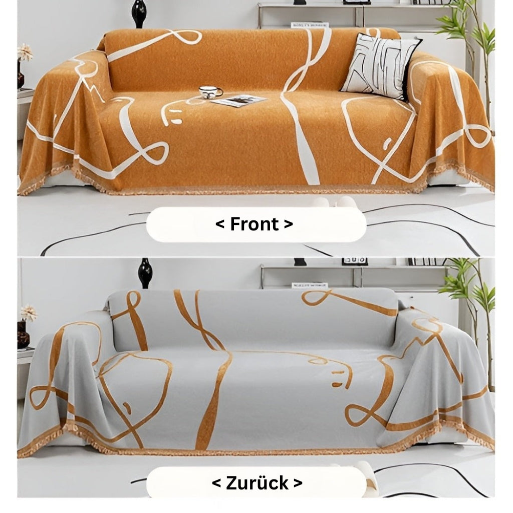 ArturaWeave: Rivestimento per divano in design astratto in morbido chenille con utilizzo doppio – per divano e lounge
