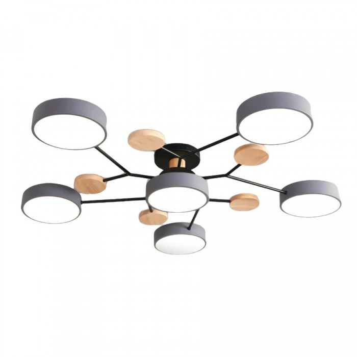 AstroLicht: Moderno lampadario a LED con design organico e dischi luminosi rotondi