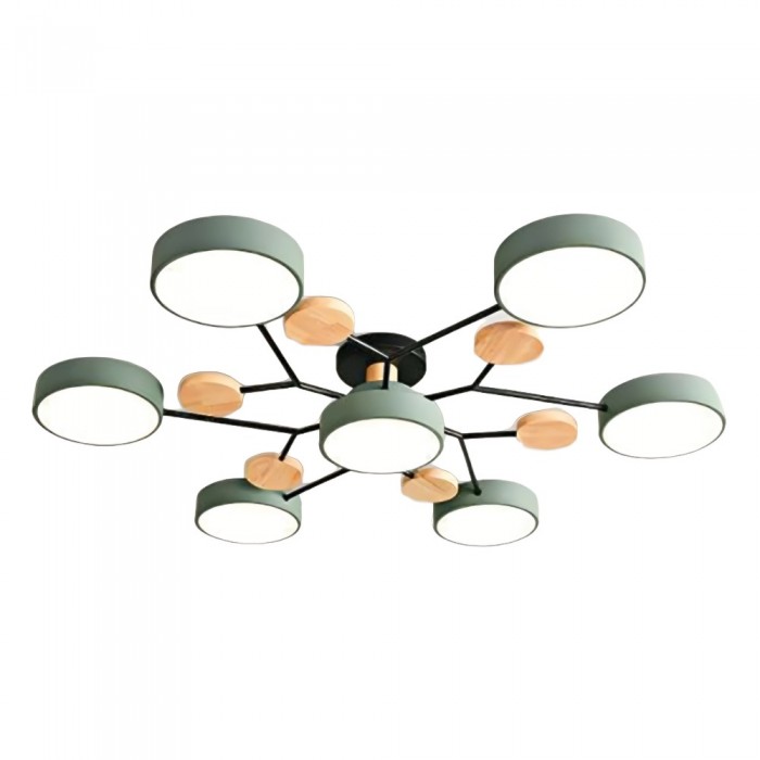 AstroLicht: Moderno lampadario a LED con design organico e dischi luminosi rotondi