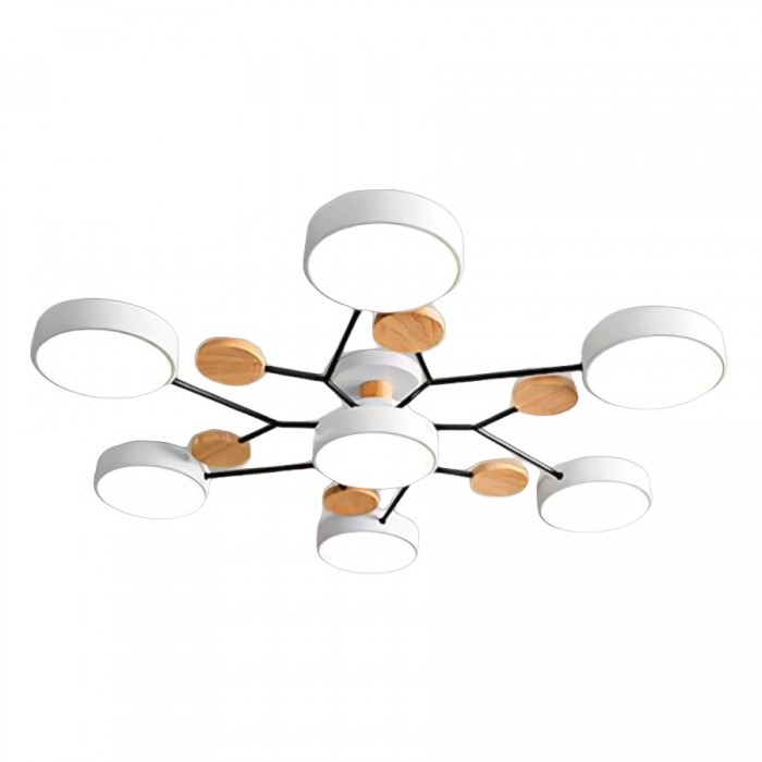 AstroLicht: Moderno lampadario a LED con design organico e dischi luminosi rotondi