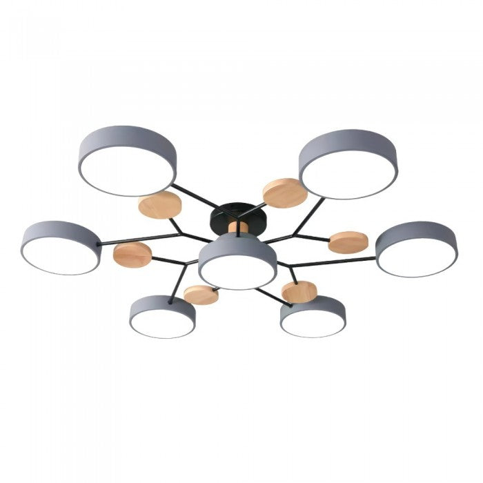 AstroLicht: Moderno lampadario a LED con design organico e dischi luminosi rotondi