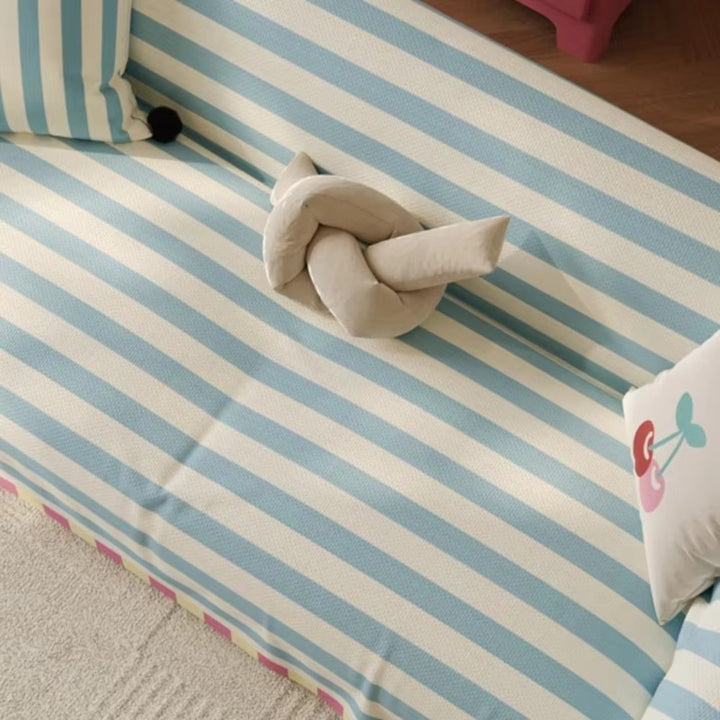 AtelierPastell: Copertura per divano in look pastello con strisce colorate e qualità facile da mantenere – per divano e poltrona
