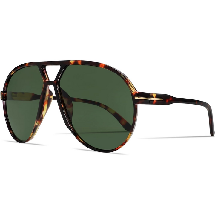 Occhiali da sole aviator unisex leggeri – lenti quadrate di grande dimensione, montatura leggera, per l&