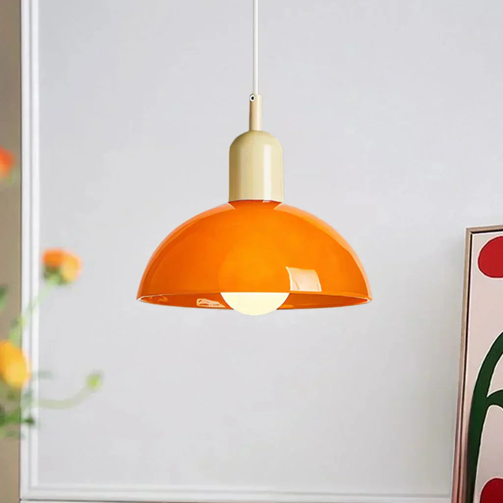 Auraviva: Lampada a sospensione LED colorata in vetro a forma di ciotola – per ambienti moderni e classici