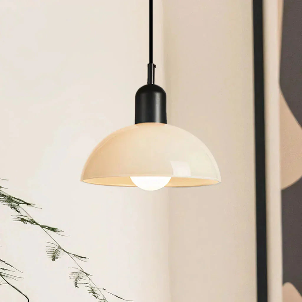 Auraviva: Lampada a sospensione LED colorata in vetro a forma di ciotola – per ambienti moderni e classici