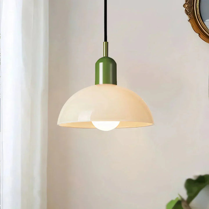 Auraviva: Lampada a sospensione LED colorata in vetro a forma di ciotola – per ambienti moderni e classici