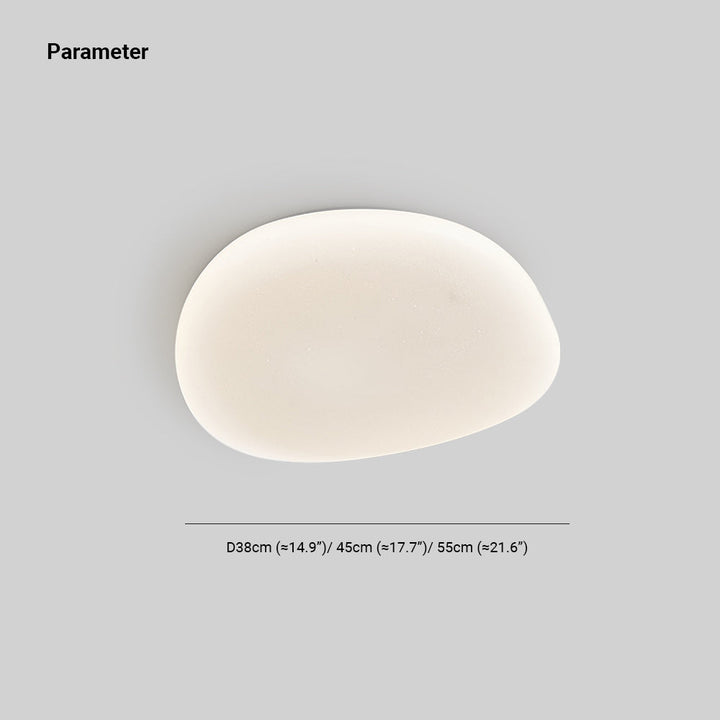 Aureen: Lampada da soffitto LED moderna a forma di ciottolo – per bagno e camera da letto