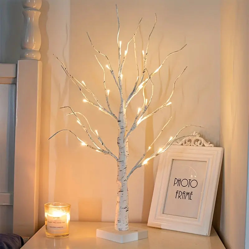 Aurelia Set di 2 Lampade LED Albero di Betulla – Natale &amp; Decorazione