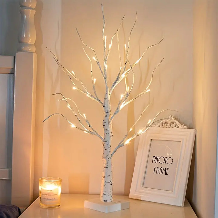 Aurelia Set di 2 Lampade LED Albero di Betulla – Natale &amp; Decorazione