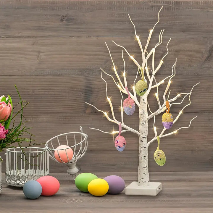 Aurelia Set di 2 Lampade LED Albero di Betulla – Natale &amp; Decorazione