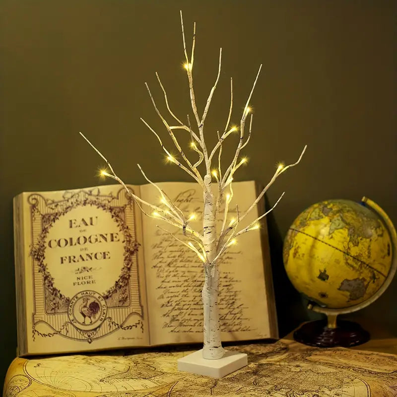 Aurelia Set di 2 Lampade LED Albero di Betulla – Natale &amp; Decorazione